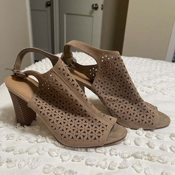 Madden Girl Bloom Peeptoe Block Heel Booties - Picture 2 of 5